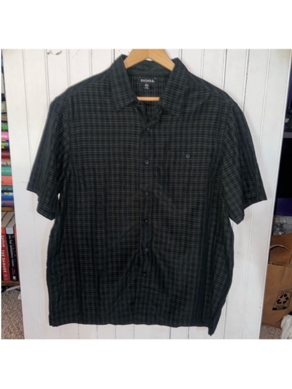 George Button Down Shirt Black Size L